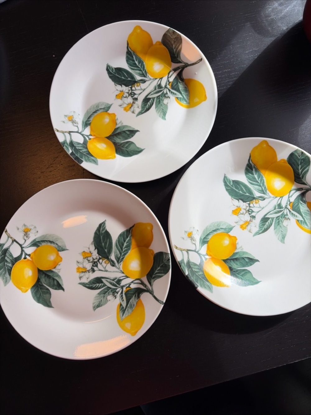 Royal Norfolk Discontinued Tuscan Lemon Salad Dessert plates set of 3